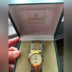Vintage two toned Gucci watch model 8000
